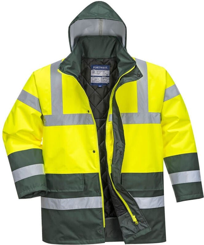 Thumbnail - Portwest Warnschutz Kontrast Winter Verkehrsjacke Gelb/Grün XL