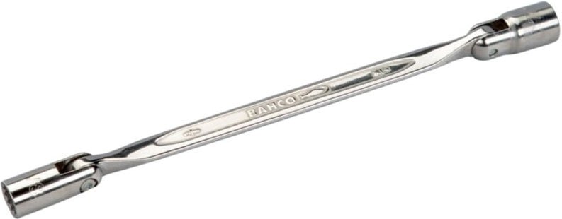 Bahco Schraubenschlüssel mit Doppelende, Gelenkkopf und Chrom-Beschichtung, 1/2 x 9/16, 248 mm