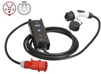 As-schwabe - Ladegerät cee Stecker auf Typ 2 Wallbox Elektroauto 22 kW 5 m 32 a 3-phasig