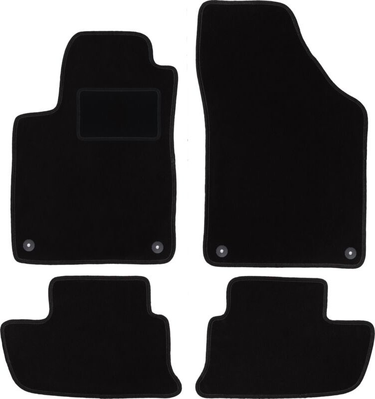Schwarze Veloursmatten für: Peugeot RCZ Coupé (2010-2015)