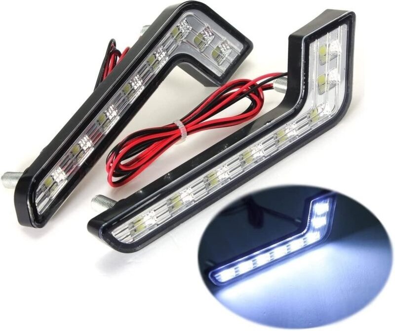 Set mit 2 LED-Tagfahrlichtern für 12-V-Frontscheinwerfer
