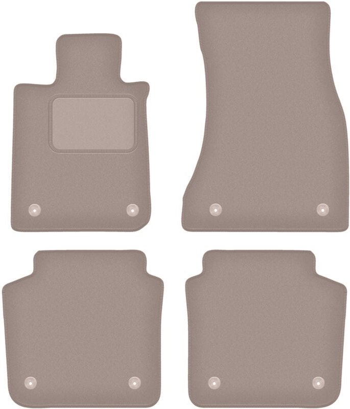 Beige Velours Fußmatten für: BMW 7 G12 Limousine lang (2015-)