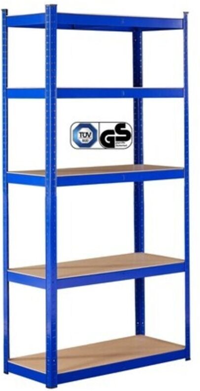 Arebos - Schwerlastregal Kellerregal Steckregal Lagerregal Werkstattregal Blau