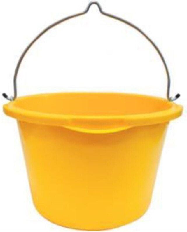 Kübel kranbar 45 l gelb mit Hakenbügel & L-Skala