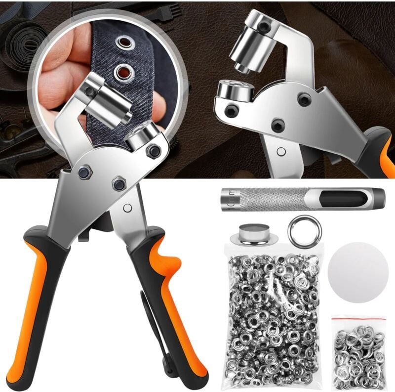 Thumbnail - 2 in 1 Druckknopfzange / Ösenzange Ösenpresse + Druckknöpfe Installations-Set