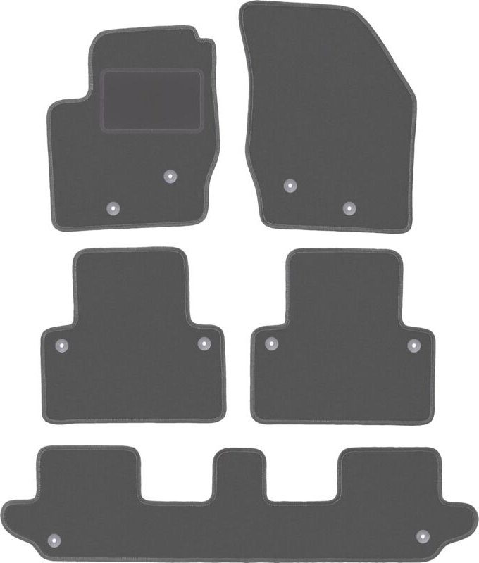 Graphit-Automatten für: Volvo XC90 I SUV 7-Sitzer. (2002–2014)