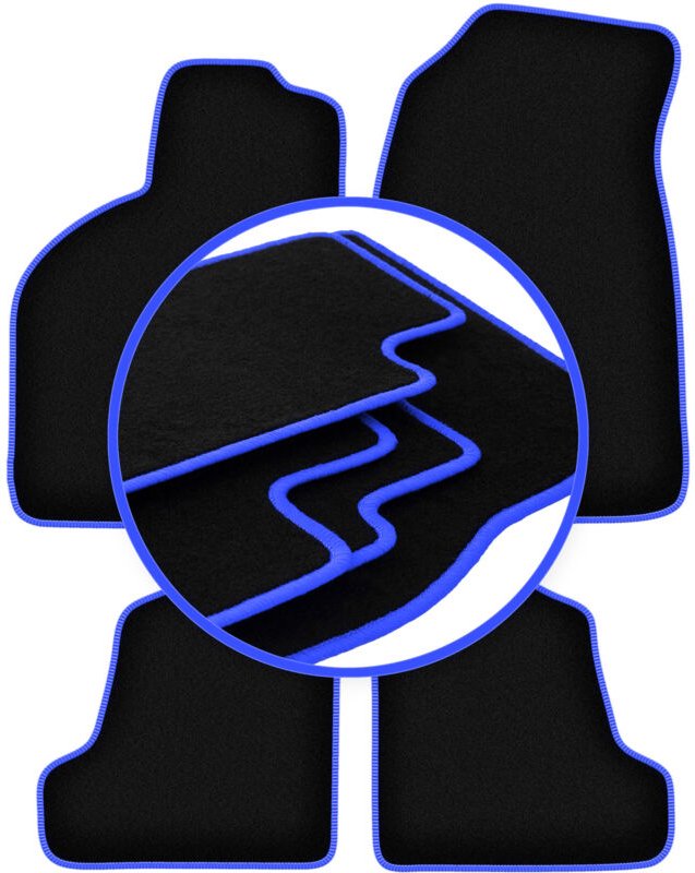 CARLUX-BLUE Autofußmatten für: Saab 9-3 I Aero, Liftback, Limousine (1998-2002)
