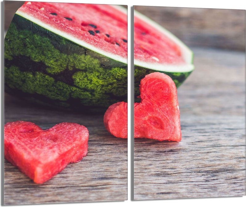Glasschutzplatte für den Herd 2x30x52 Wassermelone