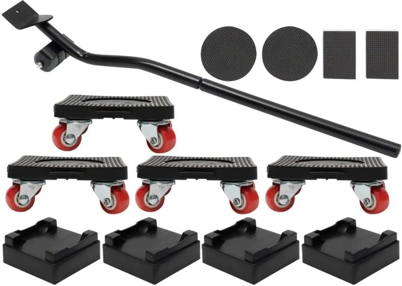 Möbel Transportroller Set, Stück Möbel Gleitsystem mit Lastenheber,Möbeltransport Set mit Möbelroller,360 Grad drehbar R...