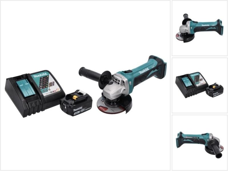 Thumbnail - Makita DGA 452 RF1 Akku Winkelschleifer 18 V 115 mm + 1x Akku 3,0 Ah + Ladegerät