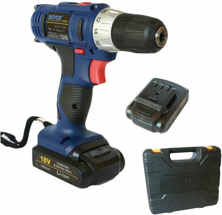 Trade Shop - TRAPANO DI BATTERIA 18V 2 BATTERIEN RECARISCHE LITTE IN VALIGETTA -