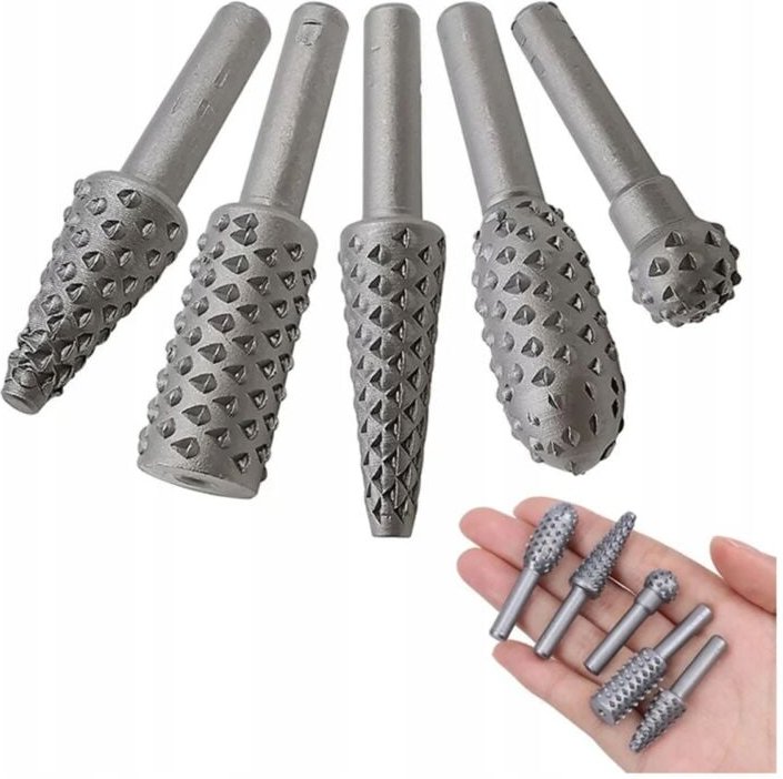 HOLZFRÄSER 6mm 5 Stück Schaft Zylindrisch Verschiedene Formen Für Bohrer