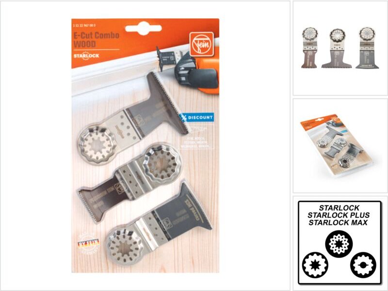 E-Cut Combo Starlock Wood Sägeblatt Set 3 tlg. ( 35222967080 ) - Fein