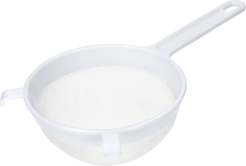KitchenCraft Sieb de Kunststoff mit Masche de hitzebeständiges Nylon, Größe Medium (15 cm) - White