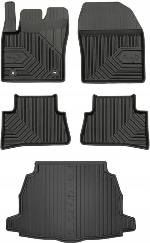 SET 77 Toyota C-HR 2016-2019 Fußmatten und Matten