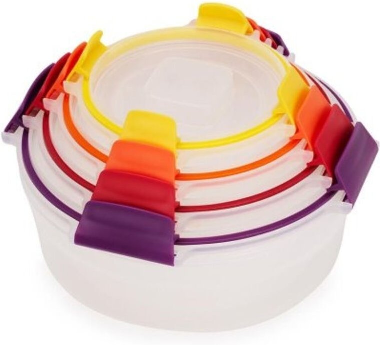 Joseph Joseph Nest Lock 4-tlg. Frischhaltedosen-Set Rund Mehrfa