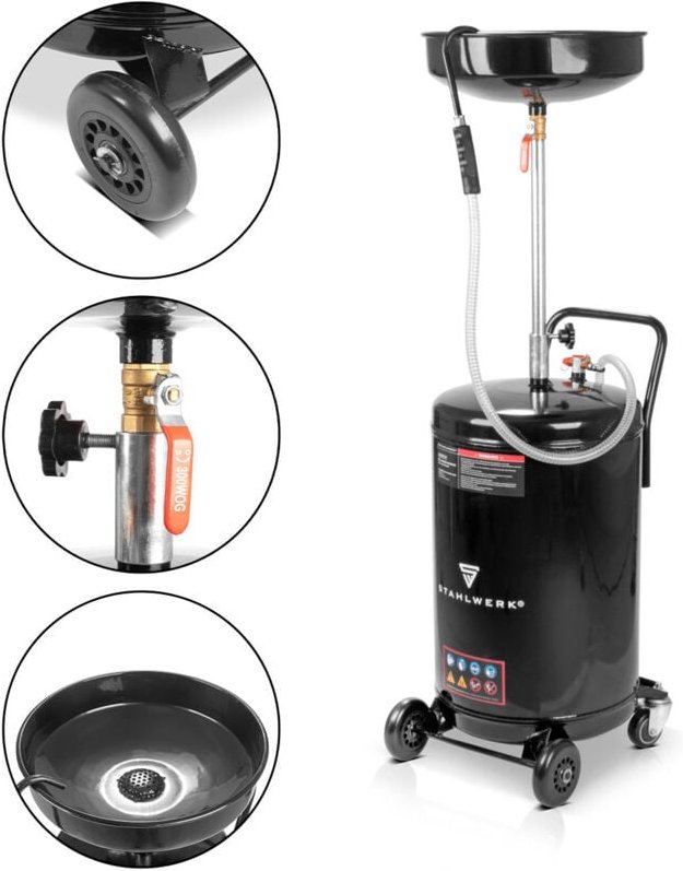 Labscheider 80 l Öl Auffangbehälter Ölauffangwagen Ölablassgerät - Stahlwerk