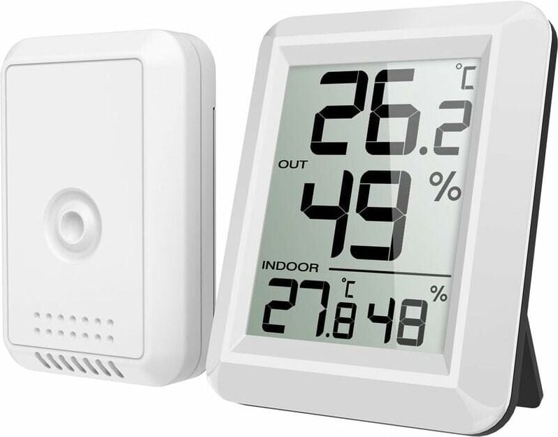 Thumbnail - Innen- und Außenthermometer, vernetztes Thermometer mit kabellosem Außensensor, Hygrometer-Thermometer