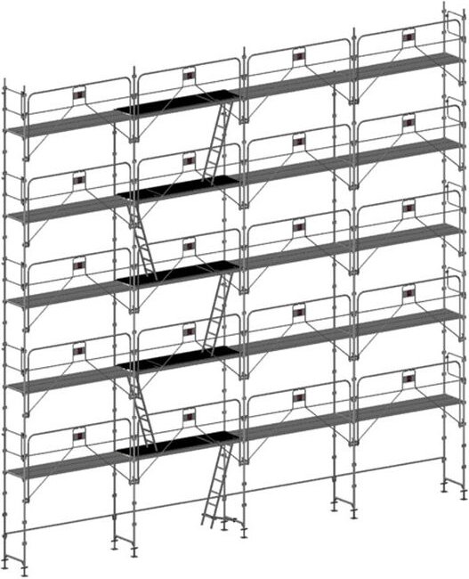 Matisère - Gerüst 156m² - Struktur + Plattformen -Gelände Version - DUO156GC-SP