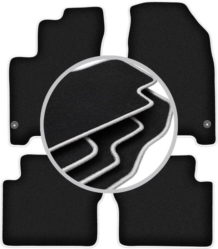 CARLUX-SILVER Autofußmatten für: Renault Koleos I SUV (2007-2016)