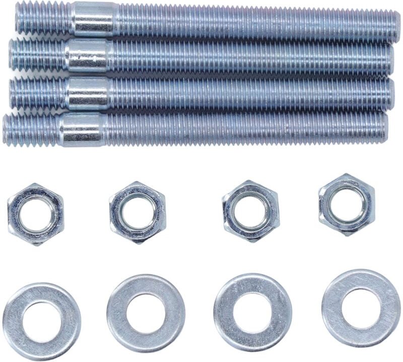 3,5-Zoll-Vergaserstehbolzen-Set Metall-Vergaser-Montagebolzen-Kit mit Distanzstücken für Ansaugkrümmer mit 5/16-Zoll-Gew...