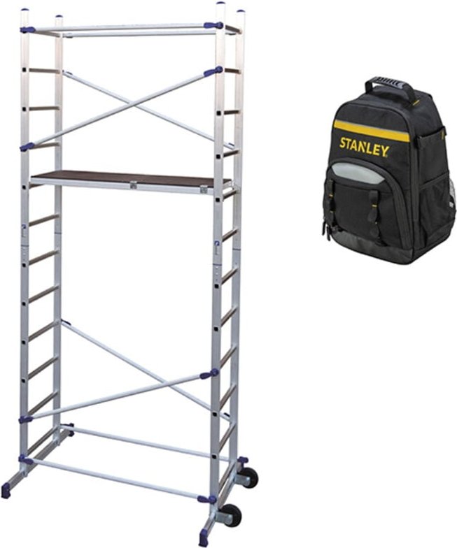 Gerüst für den Hausgebrauch - Arbeitsbühne max 4.36m + Rucksack - PN/CLI-SAC