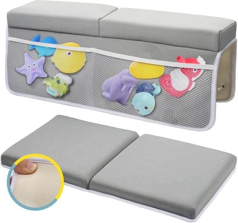 Ulisem Badezimmer-Kniematte mit 4 großen Taschen – faltbar, rutschfest, Knie- und Ellbogenschutz-Set, ideal für die Bade...