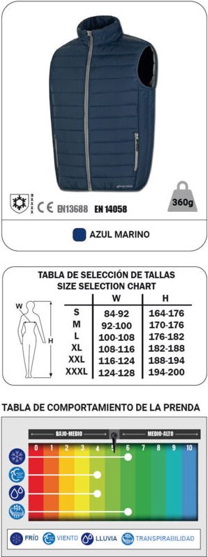 Brand Labor Protection 'Loki' Daunenweste Größe l aus marineblauem Polyester 288VTPL