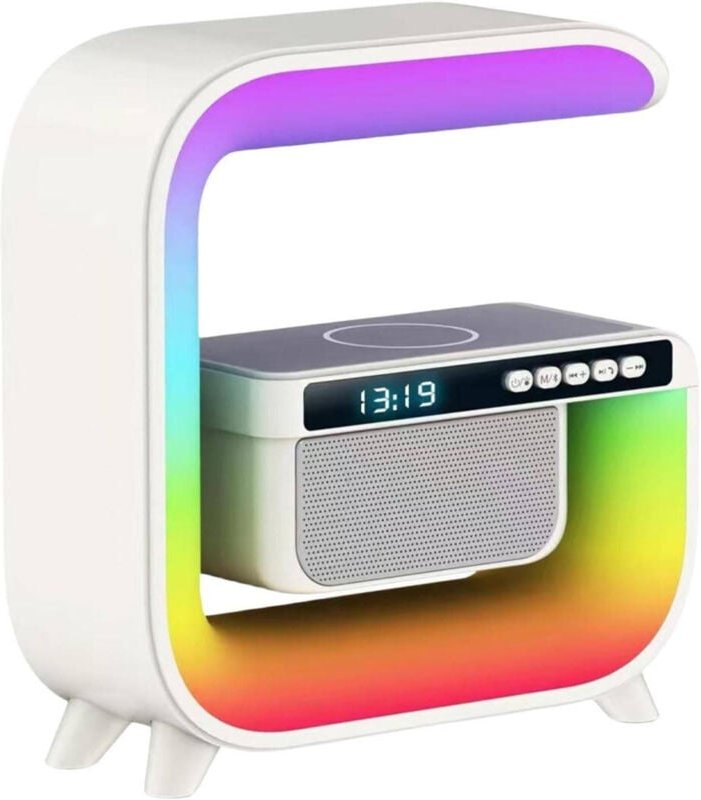 Trade Shop Traesio - Trade Shop - lampada led rgb mit ricarica wir indazione speacker cassa forma quadrata -