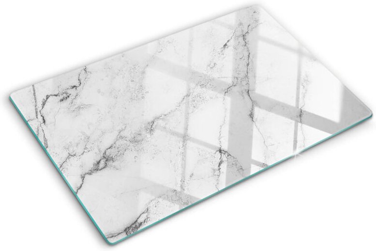 Glasschneideplatten - Schneidebrett aus Glas - Herdabdeckplatten - Gehärtetes Glas – 80x52 cm - Marmor