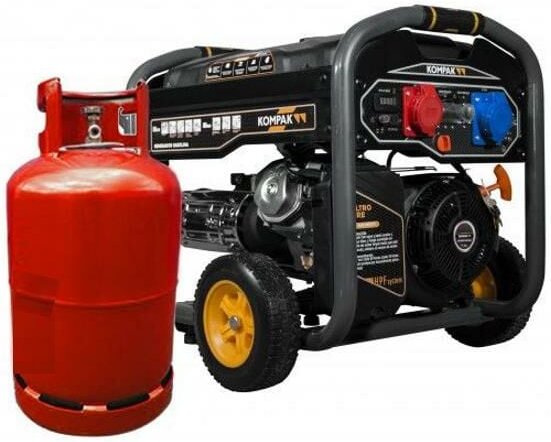 Dual Fuel Gas Benzin 10kVA Stromaggregat 230V/400V - Kompak