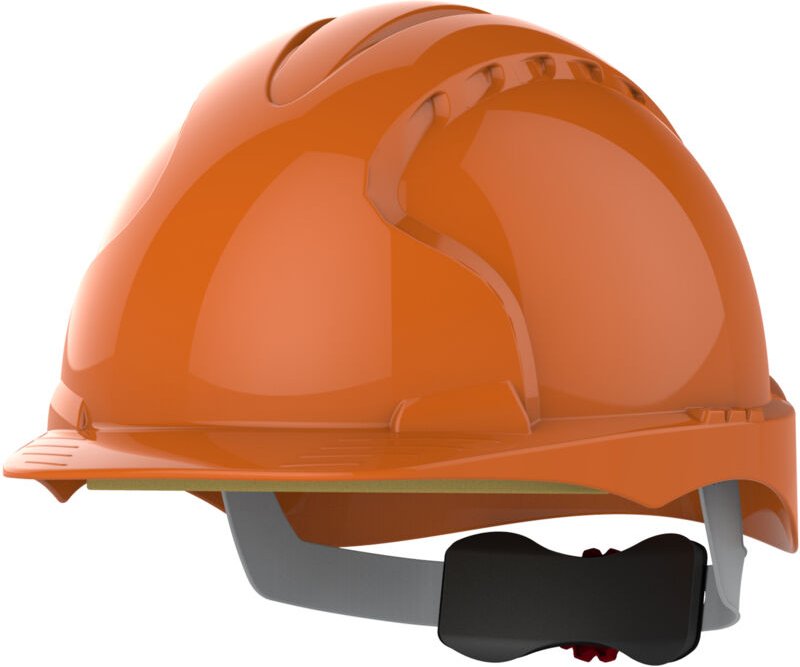 Sicherheitshelm mit verstellbarem Riemen, nicht belüftet, EVO3 Orange