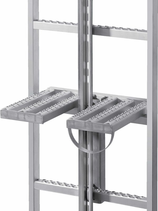 Hailo klappbares Ruhepodeste zweiteilig aus Edelstahl