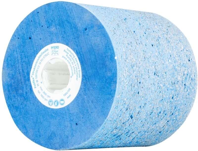 PFERD TOOLS Poliflex Walze Ø 100x100mm Bohrung-Ø 19 mm PU-STRUC SIC16 zum Strukturieren mit Walzenantrieb