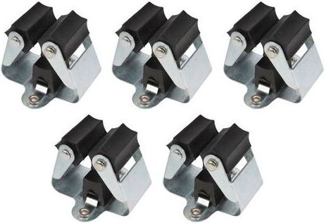 Alovez - Besenhalter, Halterung für Besen, Spaten und Gartengeräte, Wandhalterung aus Federstahl, einfache Montage, 5 St...