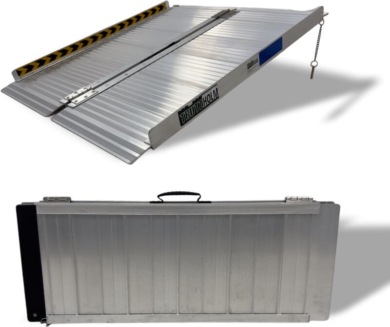 Baumarktplus - trutzholm Rollstuhlrampe klappbar 91 cm Traglast 272 kg Alu grau Auffahrrampe