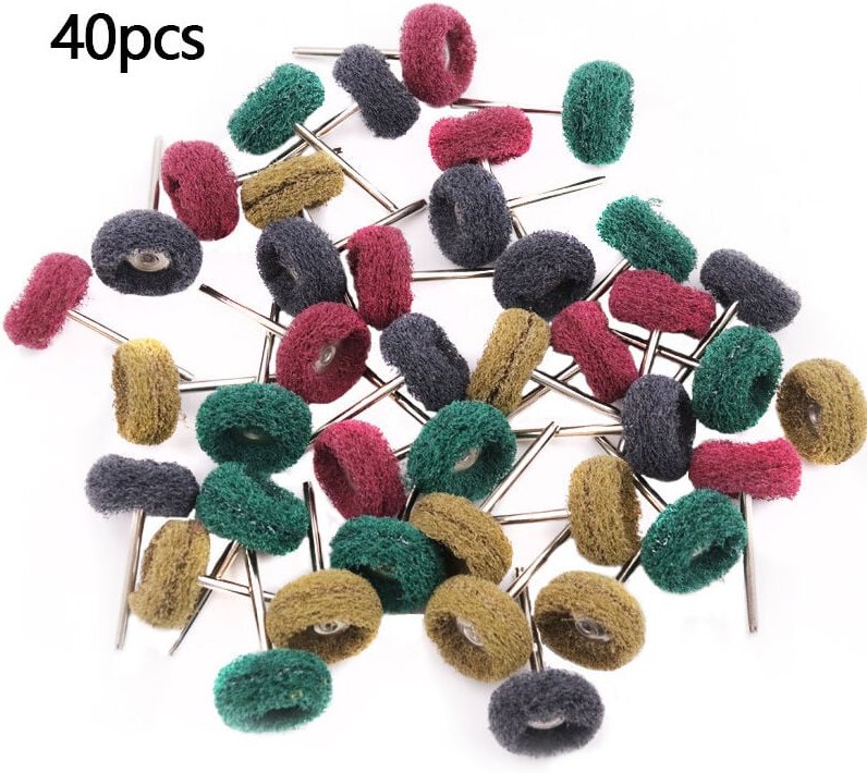 Fitags - 40-teiliges Bohrer-Polierset, Dremel-Zubehör, 26 mm Schleifpolier-Dremel-Rotationswerkzeuge, Polierzubehör für ...