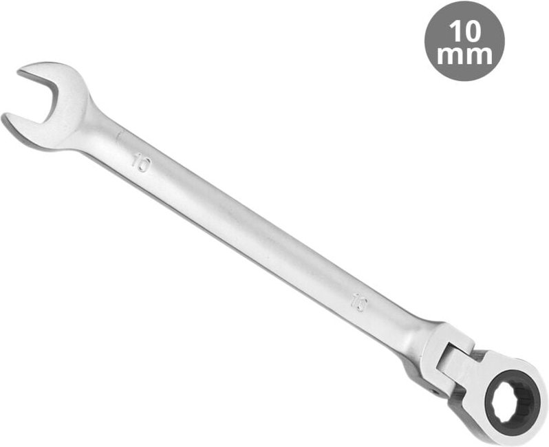 Ring-Maulschlüssel mit Gelenkratsche cr-v 10 mm