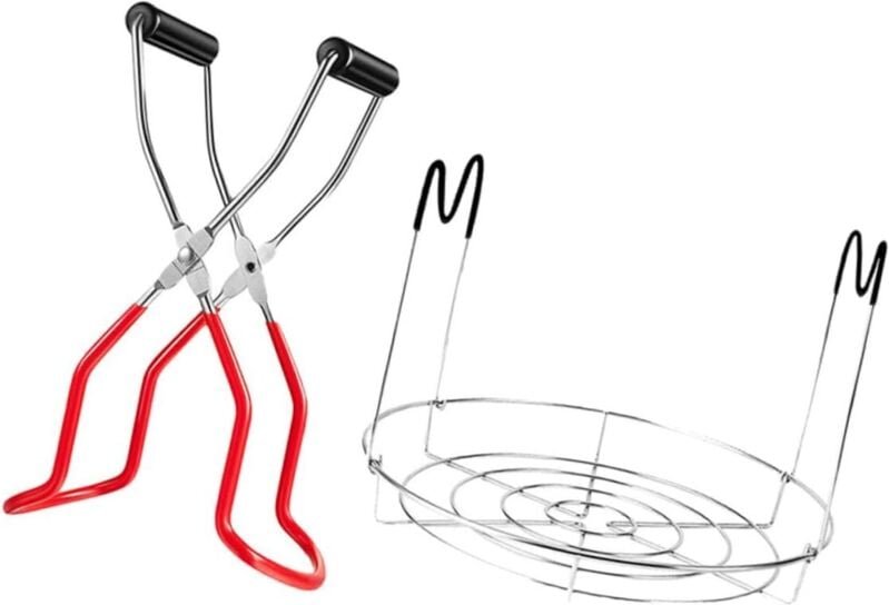 Einmachglas-Regal-Set aus Edelstahl, hitzebeständiger Einmachglaskorb zum einfachen Einmachen und Anheben