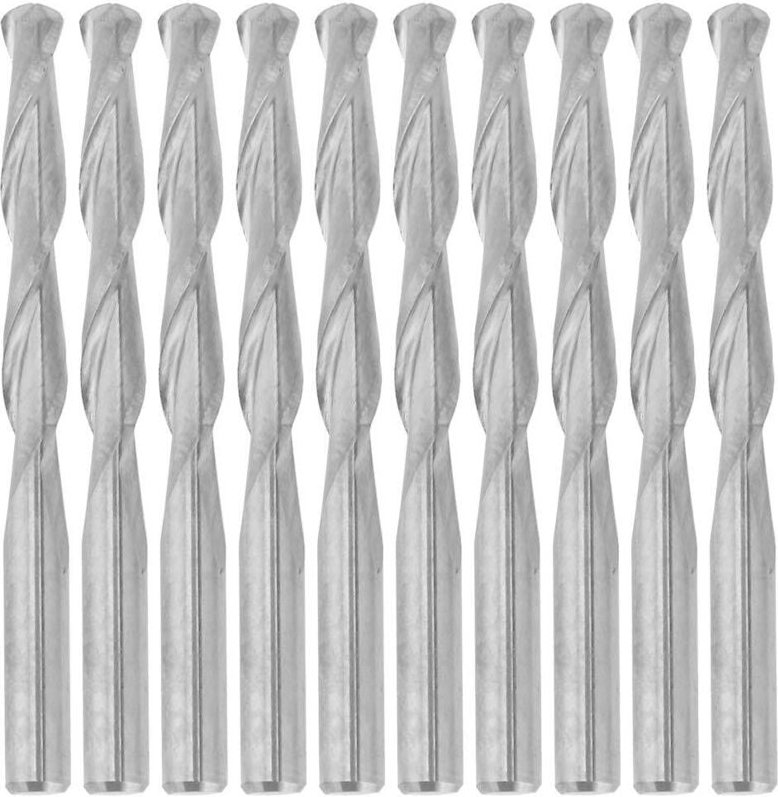 Wolfram, 10 Stück, 3,175 mm, CNC-Spiralfräser für Holz, Acryl, pvc