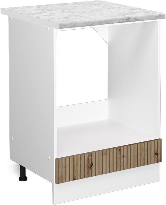 Herdumbauschrank R-Line, Artisan-Eiche, 60 cm , ap Marmor Vicco