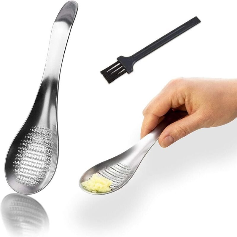 Premium Edelstahlreibe – Für Ingwer, Knoblauch, Parmesan, Zitrone, Kurkuma, Wasabi und Gewürze, 2 Stück - Lntyq
