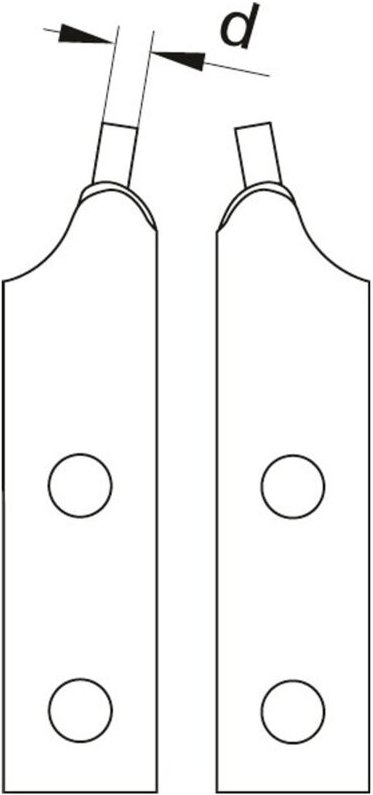 Gedore E-8000 J 6 Ersatzspitzen-Paar gerade Ø 4,5 mm