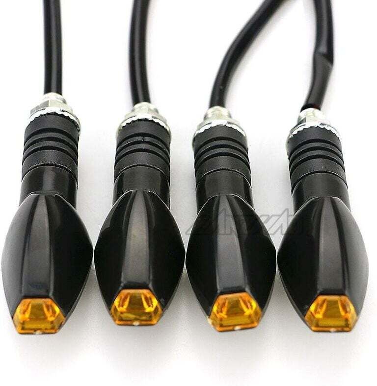 4 teile/satz Universal Motorrad Led Blinker Lichter Lange Kurze Blinker Indikatoren Bernstein Farbe Zubehör - Ulisem