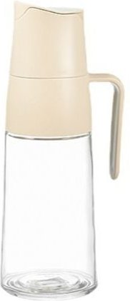 Csparkv - 1 Stück Olivenölspender, 600 ml, automatischer Deckelspender, Ölflasche, Glas-Olivenölflasche mit Schwerkraftv...