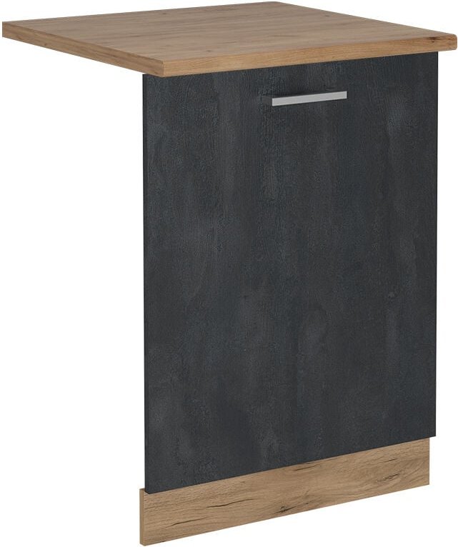 Thumbnail - Vicco - Geschirrspülblende R-Line, Schwarz Beton, 60 cm , ap Eiche