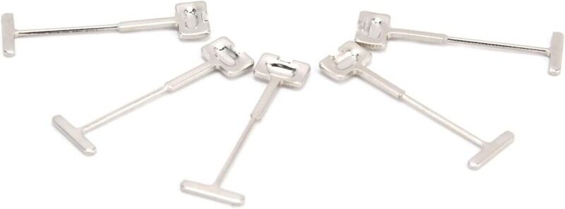 Shining House - 100 Stück Stahl-T-Stifte, Fliesen-Nivelliersystem, Ersatznadeln, Bodenbelag, Wandnivellierung, Bauwerkze...