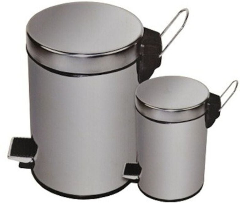 Edelstahl Treteimer 2er Set 12 und 3 L