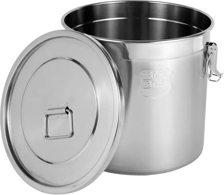 Senderpick - 21 Liter luftdichter Reis Tank aus 304er Edelstahl Lebensmittelaufbewahrungsbox mit Deckel
