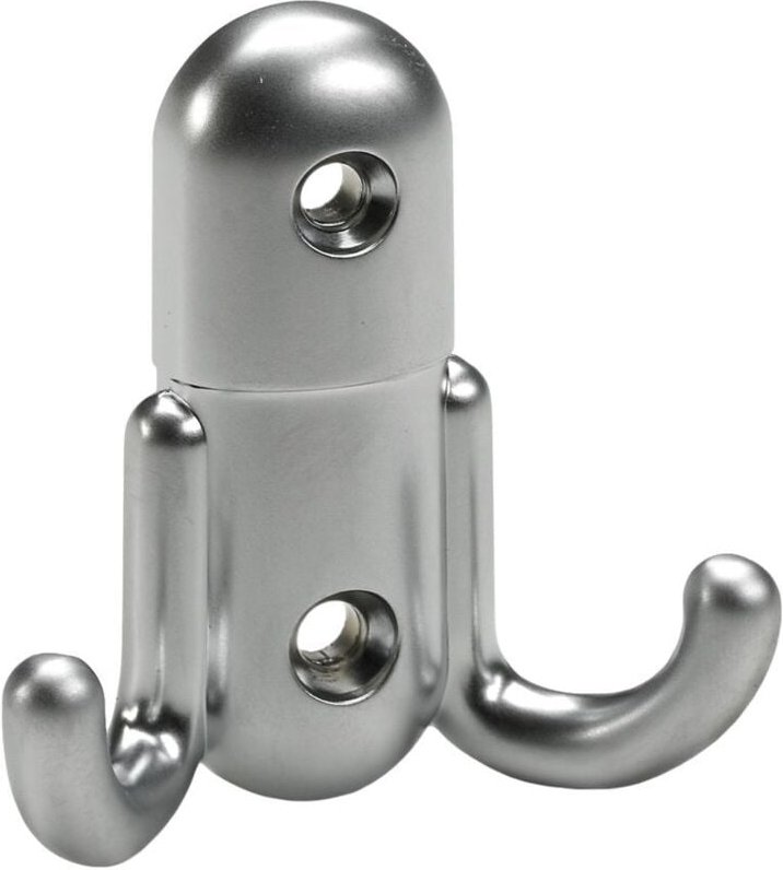 Mantelhaken 6 x 5,5 x 2,2 cm Aluminium-Optik - 1 Stück Haken - Hettich